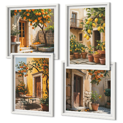 Multi-piece wall decor set Citrus fruits in the sun
