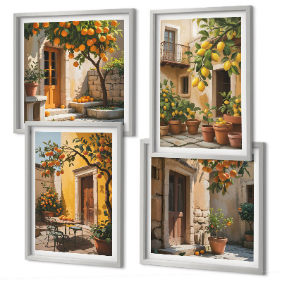 Multi-piece wall decor set Citrus fruits in the sun
