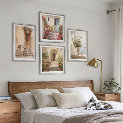 Wall art set Charming seaside streets