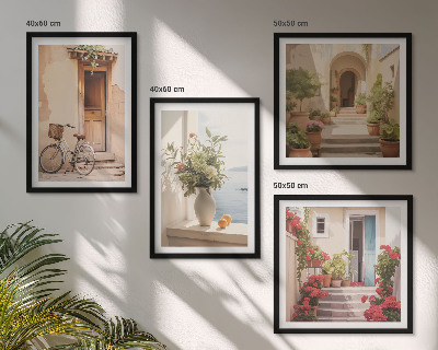 Wall art set Charming seaside streets