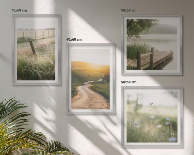 Multi-piece wall decor set Landscape meadow road west