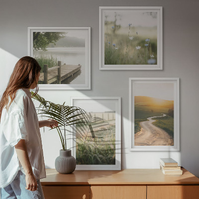 Multi-piece wall decor set Landscape meadow road west