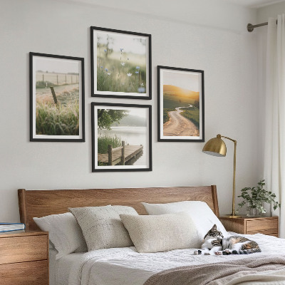 Multi-piece wall decor set Landscape meadow road west
