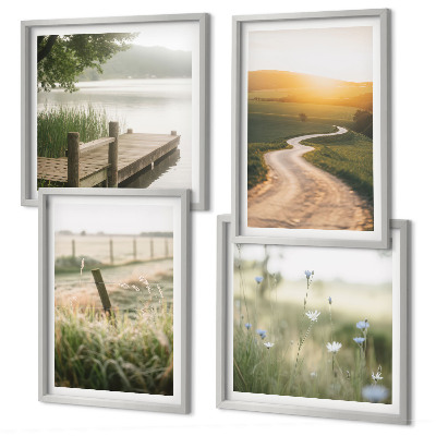 Multi-piece wall decor set Landscape meadow road west