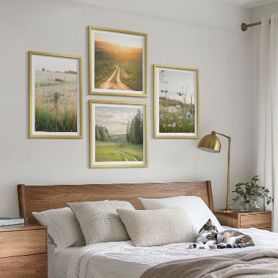 Wall art set Landscapes nature fields sun