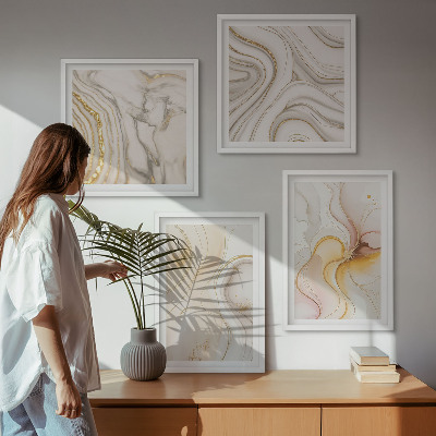 Multi-piece wall decor set Abstract warm patterns
