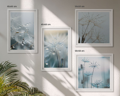 Wall art set Dewdrops on dandelions