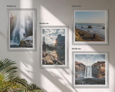 Multi-piece wall decor set Waterfalls mountains landscapes nature