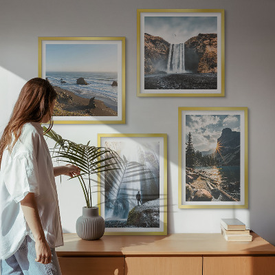 Multi-piece wall decor set Waterfalls mountains landscapes nature