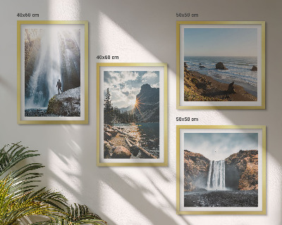 Multi-piece wall decor set Waterfalls mountains landscapes nature