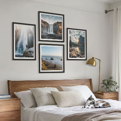 Multi-piece wall decor set Waterfalls mountains landscapes nature