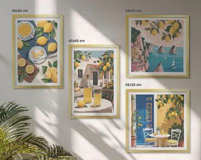 Patio Sun Lemonade wall art set of 4 pieces
