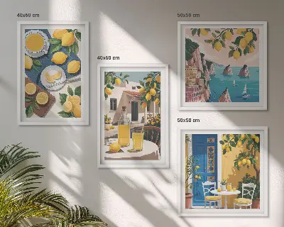 Patio Sun Lemonade wall art set of 4 pieces