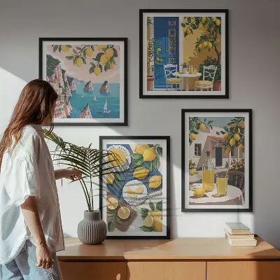Patio Sun Lemonade wall art set of 4 pieces