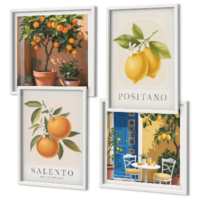Wall art set Amalfi lemons and oranges