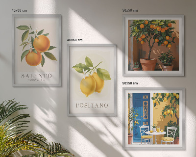 Wall art set Amalfi lemons and oranges