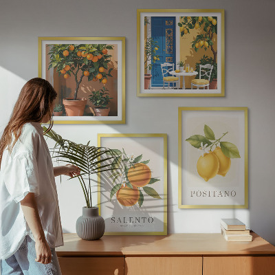 Wall art set Amalfi lemons and oranges