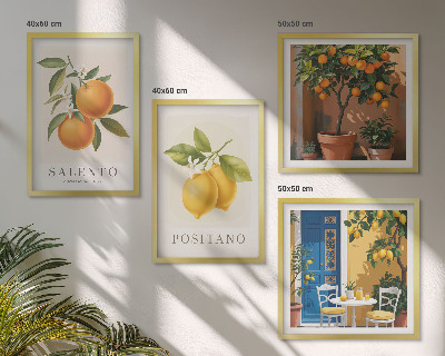 Wall art set Amalfi lemons and oranges