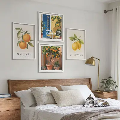 Amalfi lemons and oranges wall art set set of wall art prints featuring Amalfi lemons and oranges