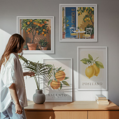 Wall art set Amalfi lemons and oranges
