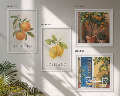 Wall art set Amalfi lemons and oranges