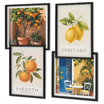 Wall art set Amalfi lemons and oranges