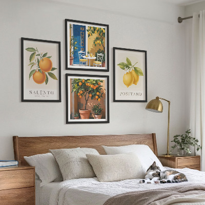 Wall art set Amalfi lemons and oranges