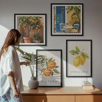 Amalfi lemons and oranges wall art set set of wall art prints featuring Amalfi lemons and oranges