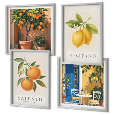 Wall art set Amalfi lemons and oranges