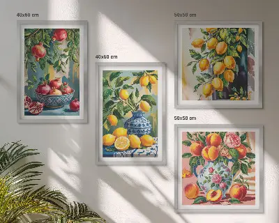 Fruit compositions wall art set of 4 pieces