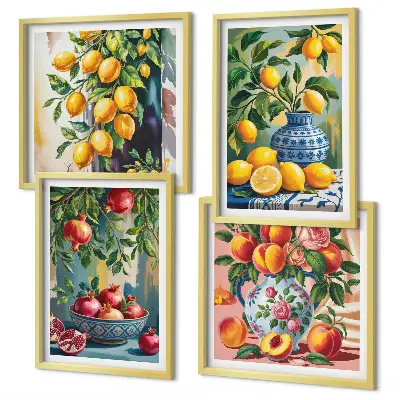 Fruit compositions wall art set of 4 pieces