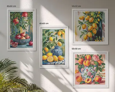 Fruit compositions wall art set of 4 pieces