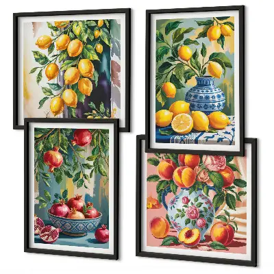 Fruit compositions wall art set of 4 pieces