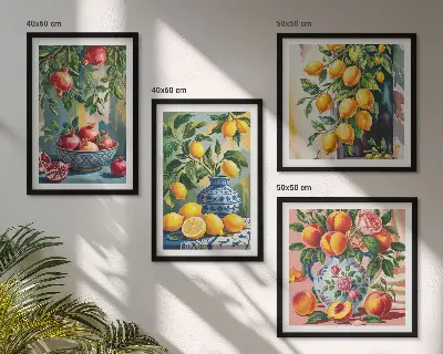 Fruit compositions wall art set of 4 pieces