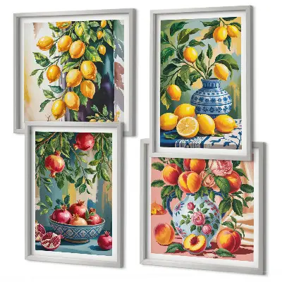 Fruit compositions wall art set of 4 pieces