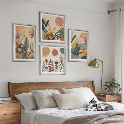 Multi-piece wall decor set Boho plant warm patterns