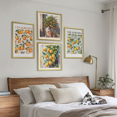 Wall art set Fruity citrus patterns