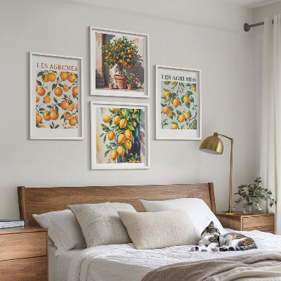 Wall art set Fruity citrus patterns