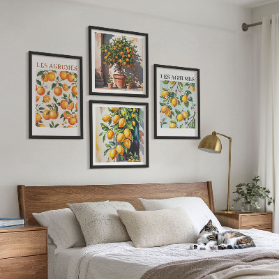 Wall art set Fruity citrus patterns