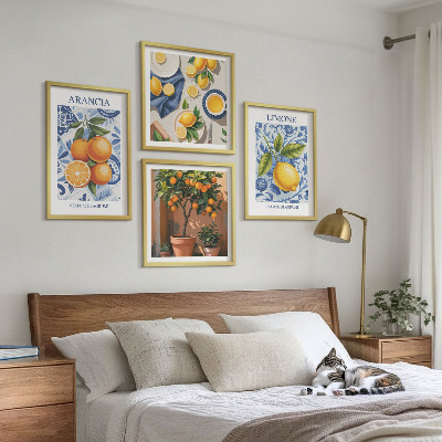 Multi-piece wall decor set Citrus Fruit Illustrations