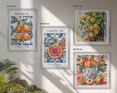 Wall art set Italian citrus fashion posters