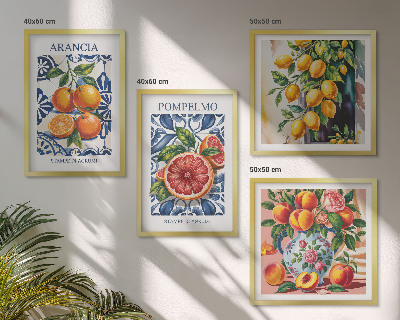 Wall art set Italian citrus fashion posters