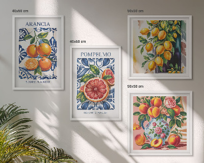 Wall art set Italian citrus fashion posters
