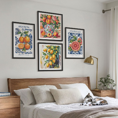 Wall art set Italian citrus fashion posters