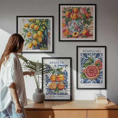 Wall art set Italian citrus fashion posters