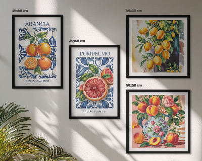 Wall art set Italian citrus fashion posters