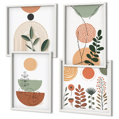 Multi-piece wall decor set Abstract plant shapes