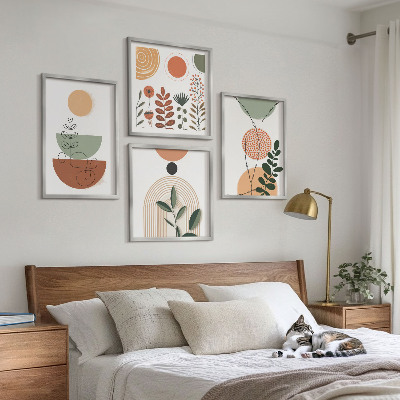 Multi-piece wall decor set Abstract plant shapes