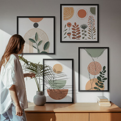 Multi-piece wall decor set Abstract plant shapes