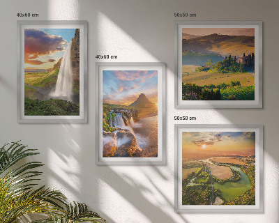 Set of 4 wall art pieces Italian sunset views